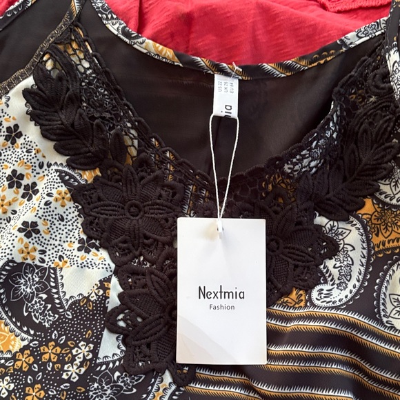 Elegant Asymmetrical Patchwork Dress - Picture 2 of 3